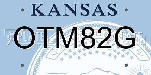 OTM82G Kansas License Plate