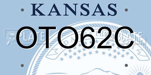 OTO62C Kansas License Plate
