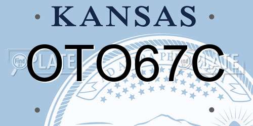 OTO67C Kansas License Plate