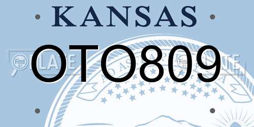 OTO809 Kansas License Plate