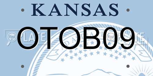 OTOB09 Kansas License Plate