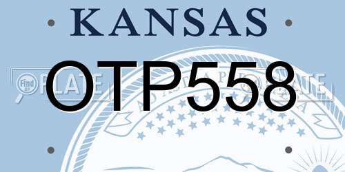 OTP558 Kansas License Plate