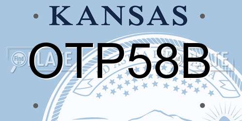 OTP58B Kansas License Plate