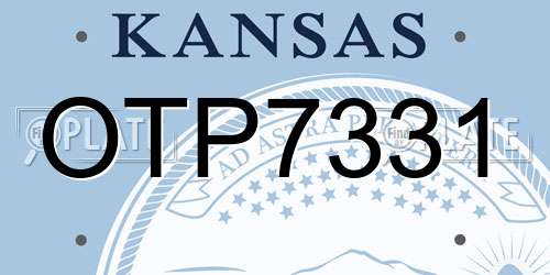 OTP7331 Kansas License Plate