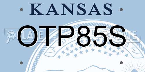 OTP85S Kansas License Plate