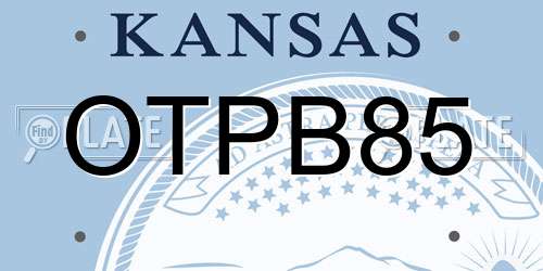 OTPB85 Kansas License Plate