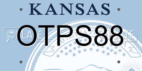 OTPS88 Kansas License Plate