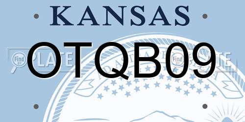OTQB09 Kansas License Plate