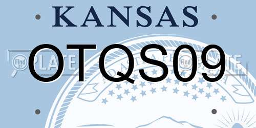 OTQS09 Kansas License Plate