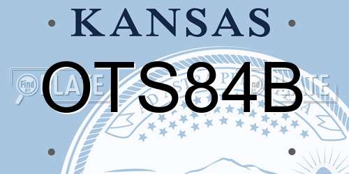 OTS84B Kansas License Plate