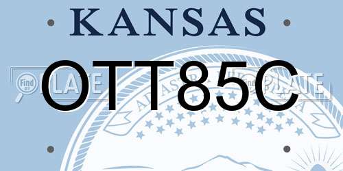OTT85C Kansas License Plate