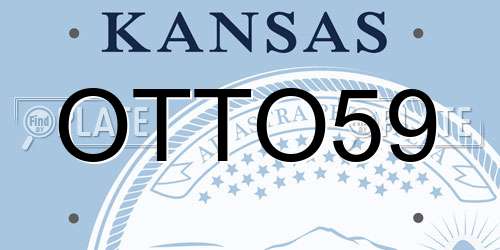OTTO59 Kansas License Plate