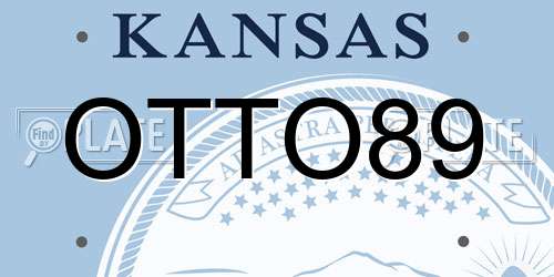 OTTO89 Kansas License Plate