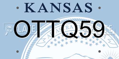 OTTQ59 Kansas License Plate