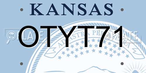 OTYT71 Kansas License Plate