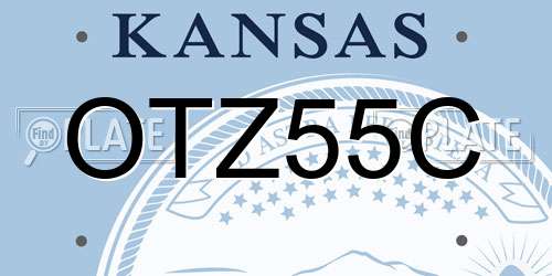 OTZ55C Kansas License Plate