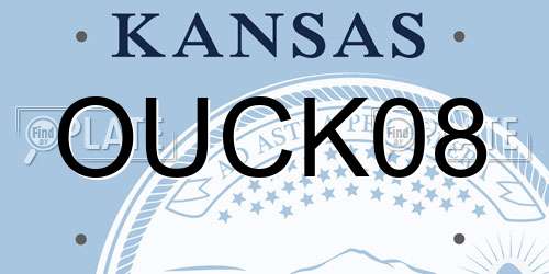 OUCK08 Kansas License Plate