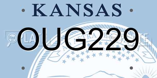 OUG229 Kansas License Plate