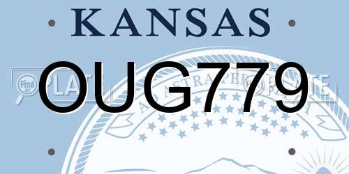 OUG779 Kansas License Plate