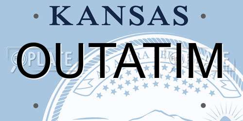 OUTATIM Kansas License Plate