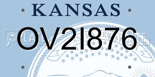 OV2I876 Kansas License Plate