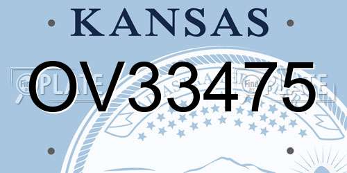 OV33475 Kansas License Plate
