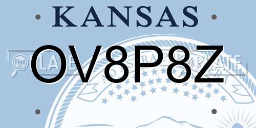 OV8P8Z Kansas License Plate