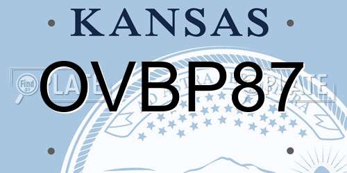 OVBP87 Kansas License Plate