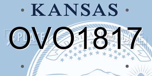 OVO1817 Kansas License Plate