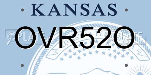 OVR52O Kansas License Plate