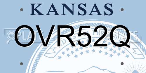 OVR52Q Kansas License Plate