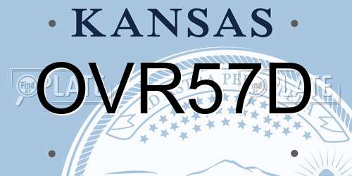OVR57D Kansas License Plate