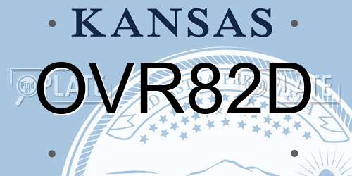 OVR82D Kansas License Plate