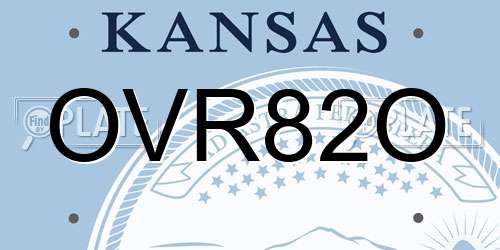 OVR82O Kansas License Plate