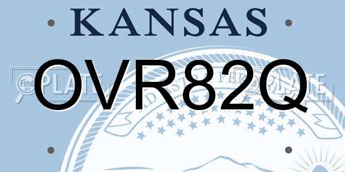 OVR82Q Kansas License Plate