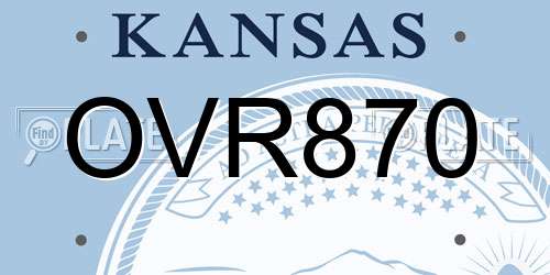OVR870 Kansas License Plate