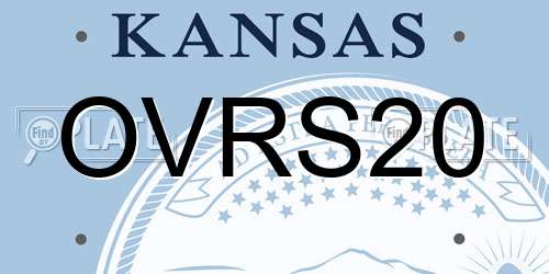 OVRS20 Kansas License Plate