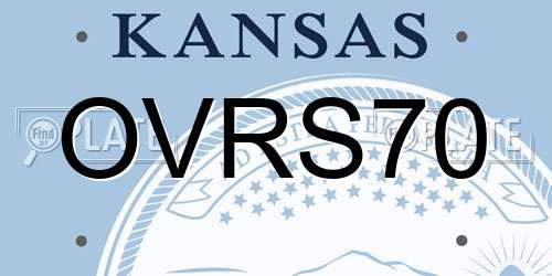 OVRS70 Kansas License Plate
