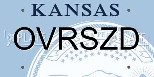 OVRSZD Kansas License Plate