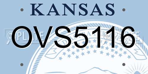 OVS5116 Kansas License Plate