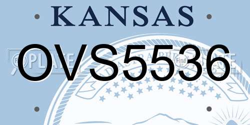 OVS5536 Kansas License Plate