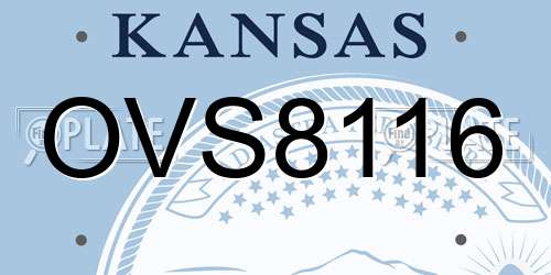 OVS8116 Kansas License Plate