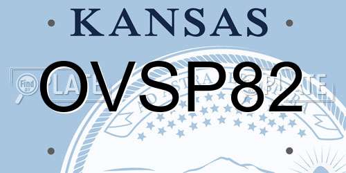 OVSP82 Kansas License Plate