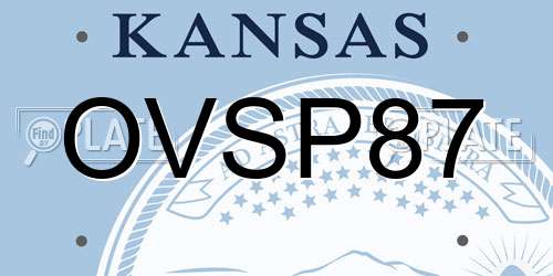 OVSP87 Kansas License Plate