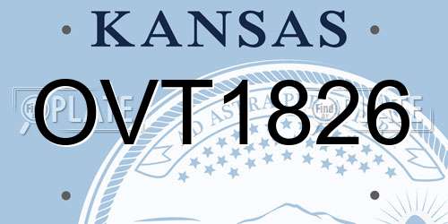 OVT1826 Kansas License Plate