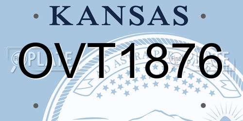 OVT1876 Kansas License Plate