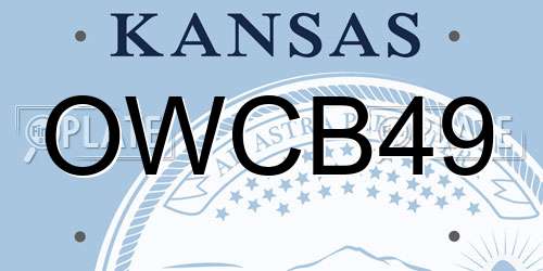OWCB49 Kansas License Plate