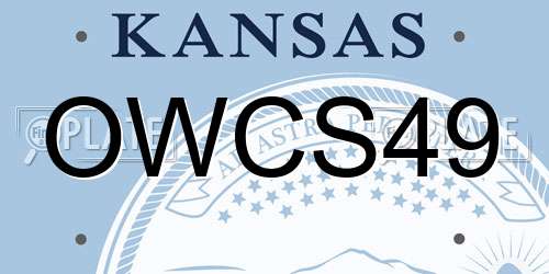 OWCS49 Kansas License Plate
