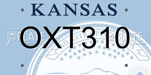 OXT310 Kansas License Plate