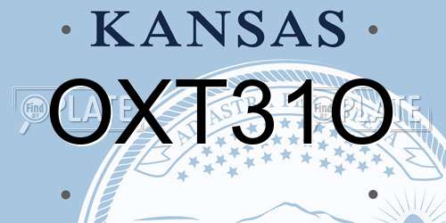 OXT31O Kansas License Plate